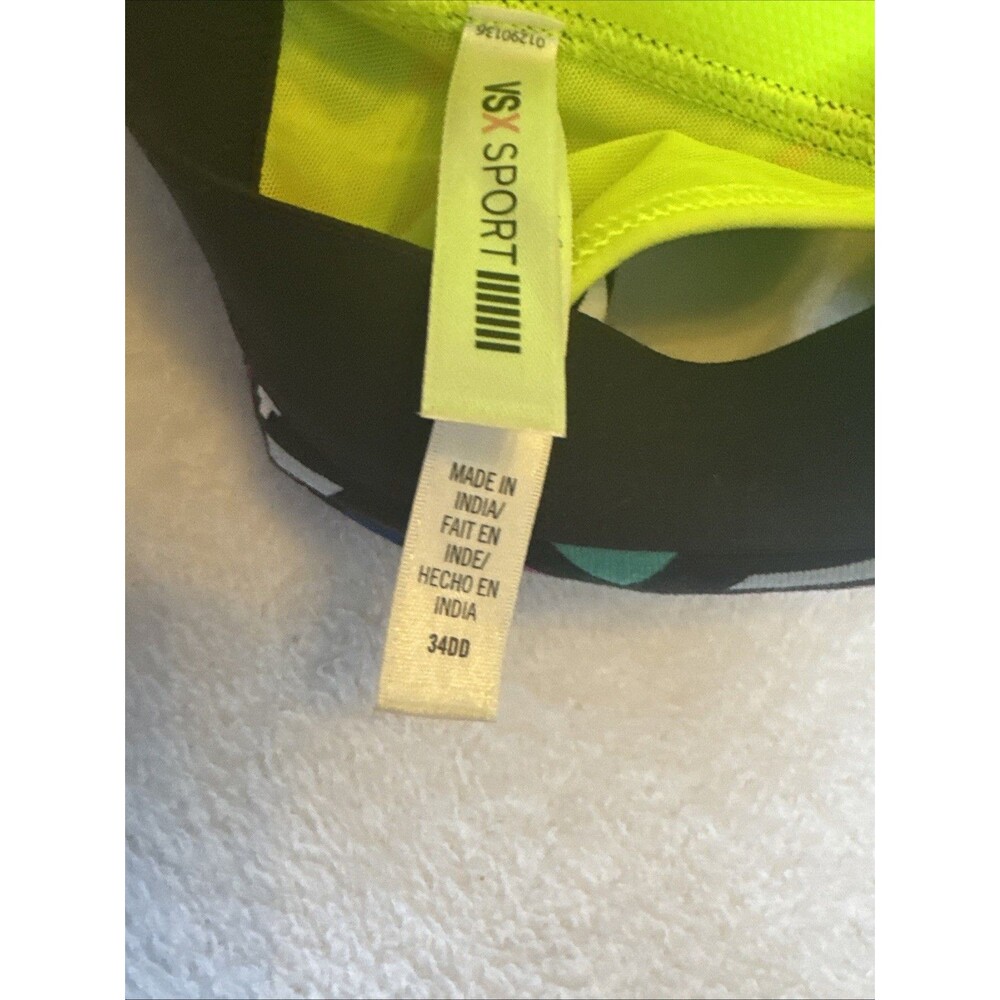 Victoria Secret VSX Sport Bra 34DD Racerback Padded Cup Adjustable Band - Picture 9 of 9